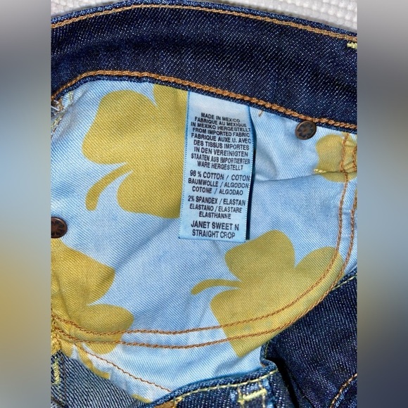 Women’s Lucky Brand mid-rise crop sweet’n straight dark blue Jeans‎ Sz 6/28 - Picture 3 of 13